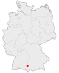 Karte Memmingen in Deutschland